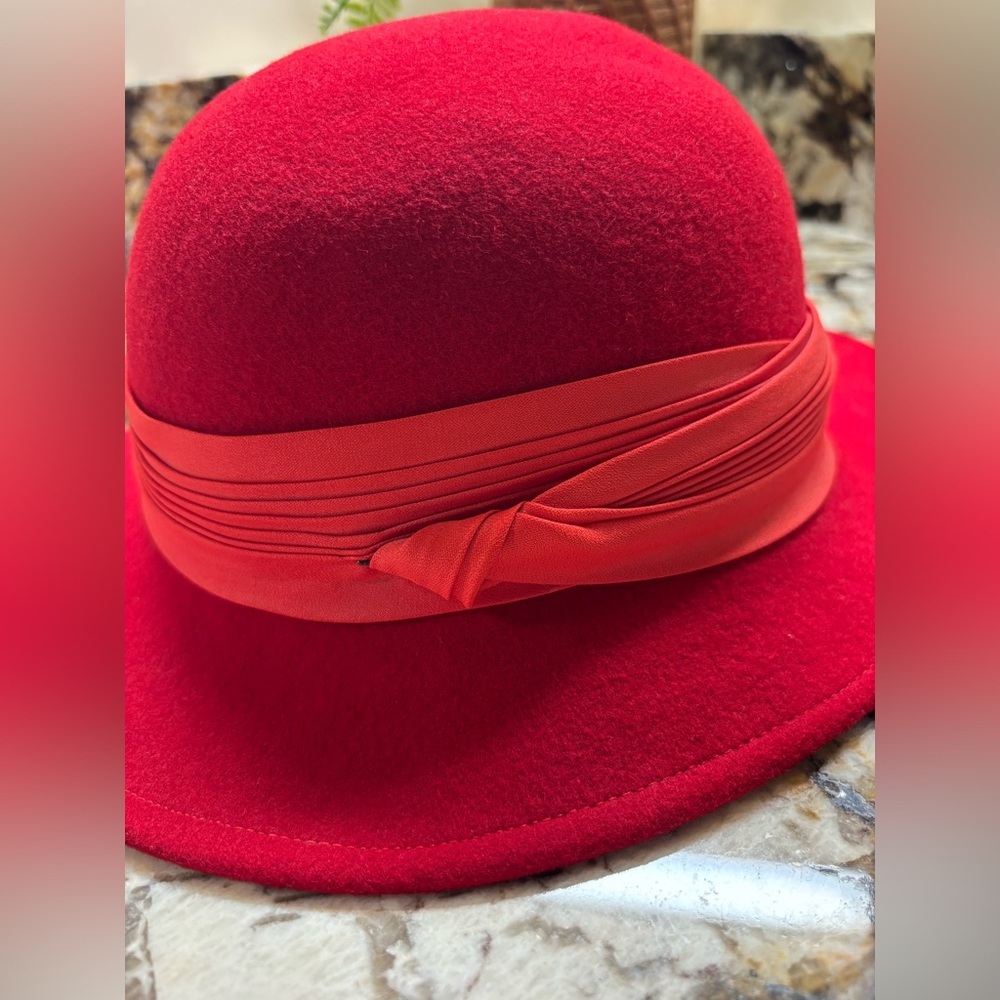 Lancaster Vintage Chic Red Women's Hat - Picture 6 of 9